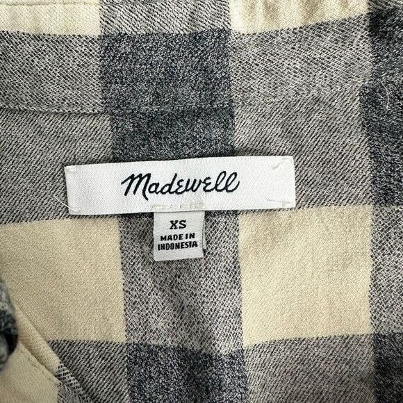 Madewell Women's Classic Ex-Boyfriend Button-Back Shirt in Buffalo Check size XS - Picture 3 of 10